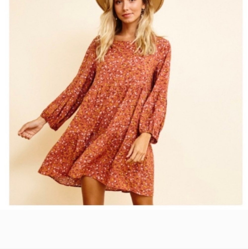 Boho Floral Print Tiered Dress✨️ - Picture 4 of 10